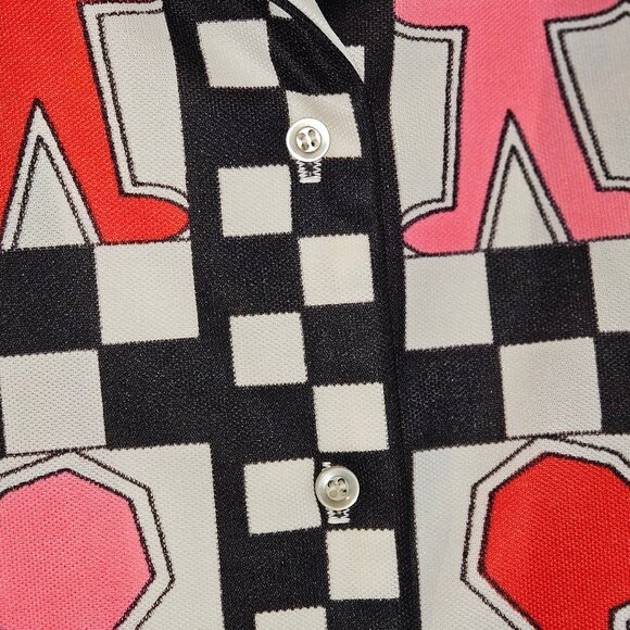 1970's Trissi Vintage Print Button Up Short Sleeve Shirt - Picture 2 of 4